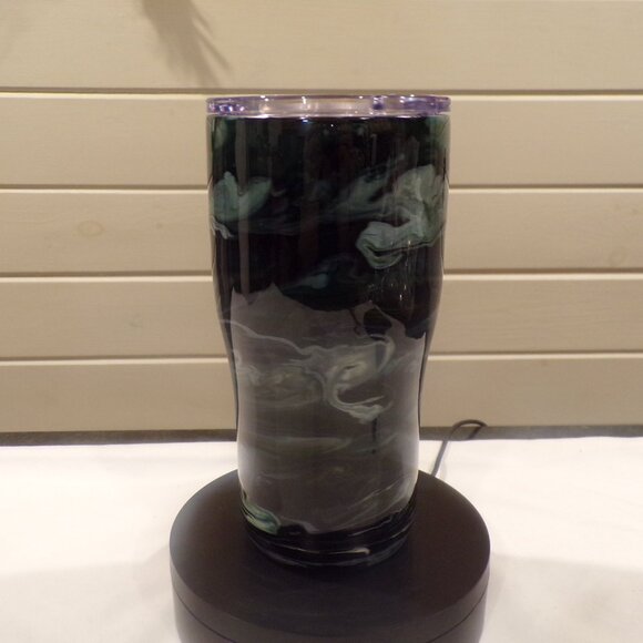 Black Ghost Resin Tumbler, Coffee Drinkware Gift for Him or Her, Travel Mug - Picture 4 of 9